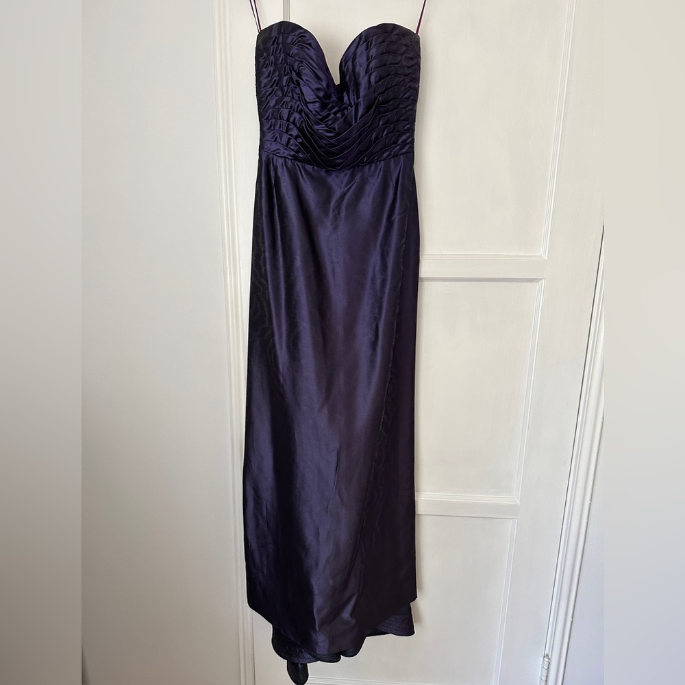 Murray Arbeid London Vintage Purple Evening Gown Scalloped Bust Diana Dress S